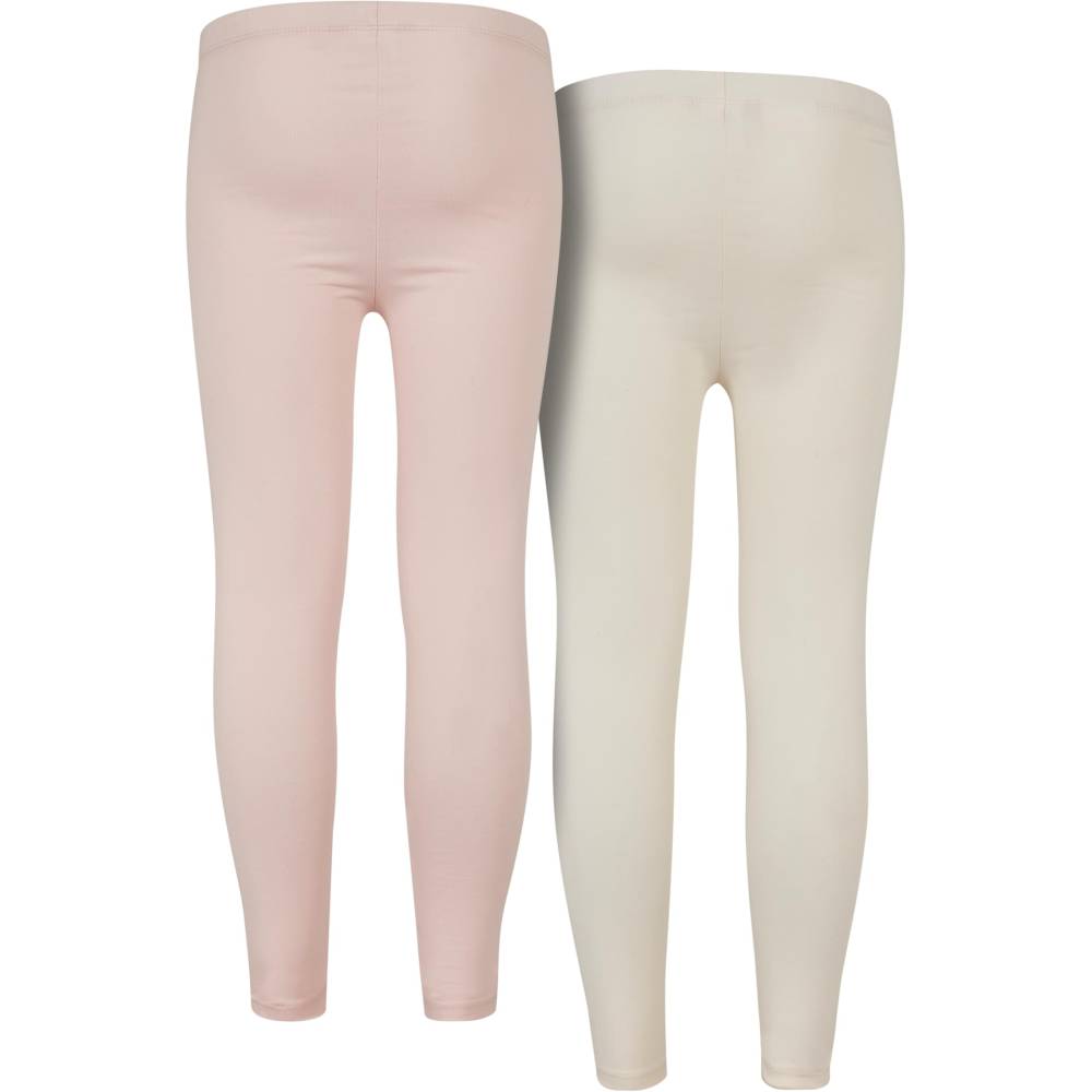 Urban Classics - Jersey 2-Pack Kinder Legging - Wit/Roze